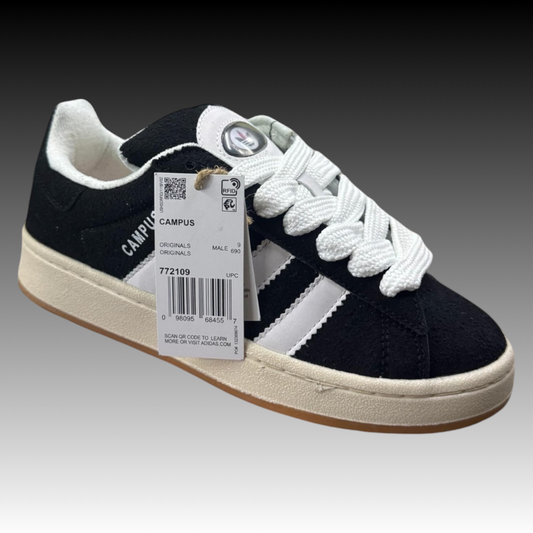 Tenis Adidas Campus Negro/Blanco Suela Café (Top Quality)